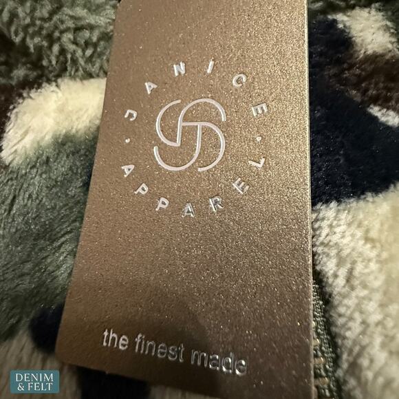 Canice Apparel Olive Camo Zip Fleece Hoodie Cozy Sherpa Jacket Outdoors~NEW - Picture 5 of 9